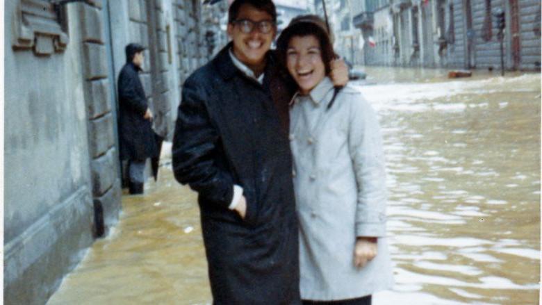 Kenneth Thigpen in Florence with his wife in 1966